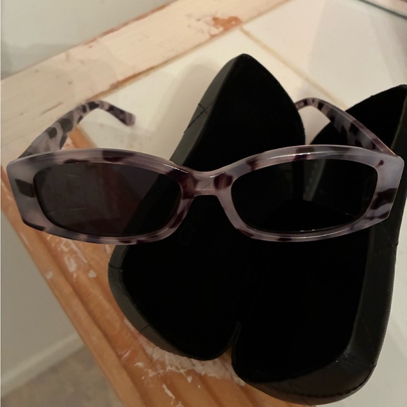 CHANEL Purple Tortoiseshell Sunglasses